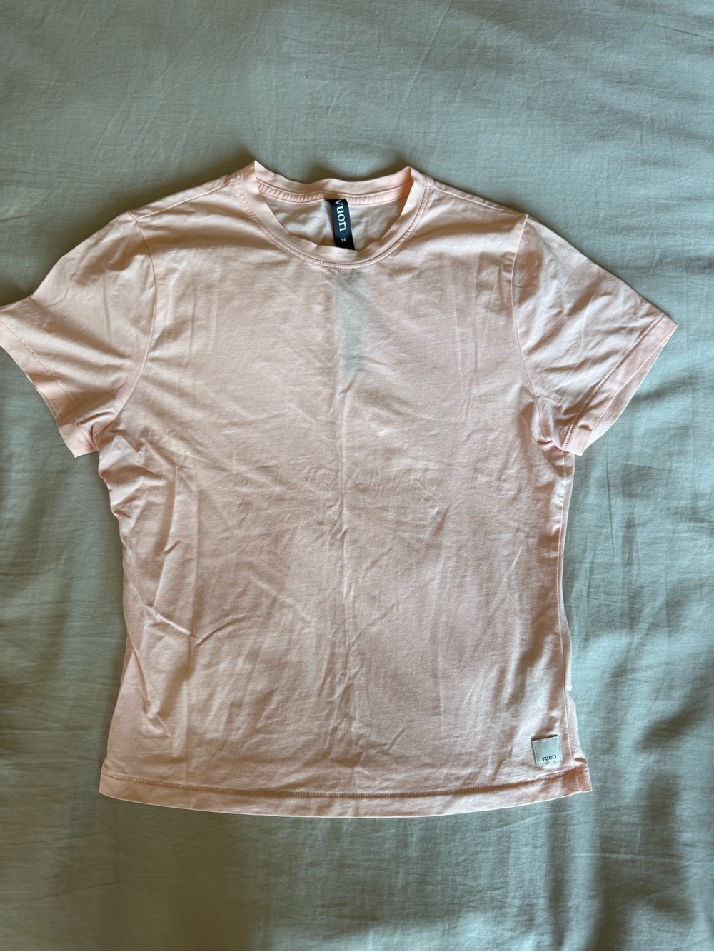 Vuori Pale Pink Short Sleeve Crew Tee